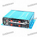 1.8" LED 4 x 41W Hi-Fi Stereo Amplifier MP3 Player w/ FM/SD/USB for Car/Motorcycle - Blue (DC 12V)