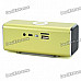 1.6" LCD 2x3W Mini USB Rechargeable MP3 Music Player Speaker with FM/USB/TF - Green