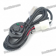 Universal Wired Remote Control Switch for Car LED Lamp - Black (DC 12V/140cm-Cable)