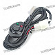 Universal Wired Remote Control Switch for Car LED Lamp - Black (DC 12V/140cm-Cable)