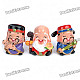 Chinese Three Lucky Gods Fulushou Resin Doll for Collection & Display (3-Piece Pack)