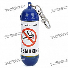 Portable Mini Fire Extinguisher Style Ashtray with Round Base - Blue