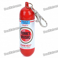 Portable Mini Fire Extinguisher Style Ashtray with Round Base - Red