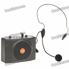 VT-168 Professional Multi-Function Rechargeable Voice Amplifier with FM/USB - Dark Grey