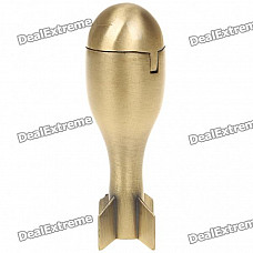 Cool Torpedo Style Zinc Alloy Windproof Butane Jet Torch Lighter - Bronze