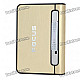 Focus Gold Wiredrawing Cigarette Case Dispenser with Butane Jet Torch Lighter (Holds 12)