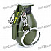 Stainless Steel Military Grenade Bomb Shaped Butane Lighter with Flints