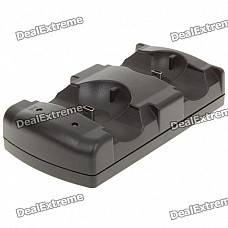 USB Charging Cradle/Dock for Dual PS3 Remote Controls/Move Controls - Black