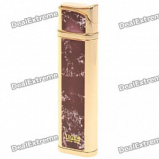 TIGER Ultra-Slim Stainless Steel Butane Jet Torch Lighter - Golden + Purple