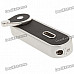 DOLPHIN Stainless Steel Butane Jet Torch Lighter - Black + Silver