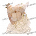 Cute Wedding Teddy Bears Couple Toy Doll Ring Box - Light Yellow