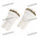 T10 0.3W 8000K 60LM 6x3528 LED White Light Bulbs for Car (Pair/12~14V)