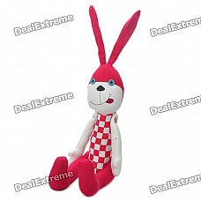 Stylish Fabric Art Rabbit Style Doll Toy - Red (Posture Adjustable)