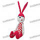 Stylish Fabric Art Rabbit Style Doll Toy - Red (Posture Adjustable)