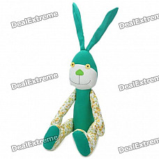 Stylish Fabric Art Rabbit Style Doll Toy - Green (Posture Adjustable)