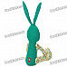 Stylish Fabric Art Rabbit Style Doll Toy - Green (Posture Adjustable)