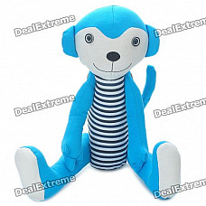 Stylish Fabric Art Monkey Style Doll Toy - Blue (Posture Adjustable)