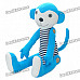 Stylish Fabric Art Monkey Style Doll Toy - Blue (Posture Adjustable)