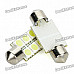 SV85 36mm 0.5W 6500K 65LM 6-SMD LED White Lights for Car (Pair / 12V)