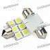 SV85 31mm 0.5W 6500K 65LM 6-SMD LED White Lights for Car (Pair / 12V)