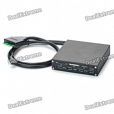 3.5" PCI-E to 4-Port USB 3.0 Hub + SD/MS/M2/TF Card Reader