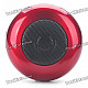 Rechargeable Wireless Bluetooth V2.0 Music Speaker Player with TF Slot - Red