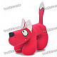 Fabric Art Cute Cartoon Dog Style Doll Toy - Red