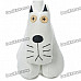 Cute Mini Fabric Art Cartoon Cat Style Doll Toy - White