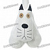 Cute Fabric Art Cartoon Cat Style Doll Toy - White