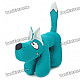 Fabric Art Cute Cartoon Dog Style Doll Toy - Cyan