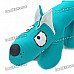 Fabric Art Cute Cartoon Dog Style Doll Toy - Cyan