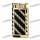 TIGER Stainless Steel Windproof Butane Jet Torch Lighter - Golden + Black