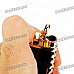 TIGER Stainless Steel Windproof Butane Jet Torch Lighter - Golden + Black