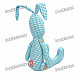 Stylish Fabric Art Rabbit Style Doll Toy - Blue + White Lattice (Posture Adjustable)