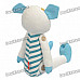 Stylish Fabric Art Pig Style Doll Toy - Blue + White (Posture Adjustable)