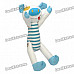 Stylish Fabric Art Pig Style Doll Toy - Blue + White (Posture Adjustable)