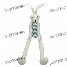 Stylish Fabric Art Rabbit Style Doll Toy - Blue + White (Posture Adjustable)