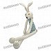 Stylish Fabric Art Rabbit Style Doll Toy - Blue + White (Posture Adjustable)