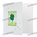 3D Lucky Clover Pattern Holiday Congratulations Gift Card with Envelope