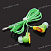 3.5 mm In-ear Slipper Style Stereo Earphone - Green