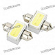 31mm 3W 6500K 110-Lumen 2-5050 SMD LED White Light Car Indoor/License Plate Lamps (DC 12V/Pair)