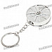 Aluminum Alloy Auto Wheel Style Butane Lighter w/ Keychain - Silver