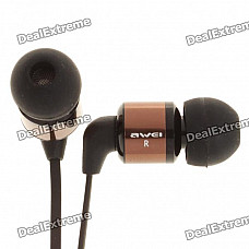 AWEI ES-600M Noise Isolating Hi-Definition In-Ear Earphone - Grey (3.5mm Audio Jack/1.2m-Cable)