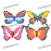 Decorative Beautiful Magnetic Butterfly Fridge Sticker - Random Style/Color (4 Piece Pack)