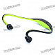 Sports USB Rechargeable MP3 Player Headset w/ FM/TF Slot - Green