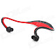 Sports USB Rechargeable MP3 Player Headset w/ FM/TF Slot - Red