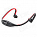 Sports USB Rechargeable MP3 Player Headset w/ FM/TF Slot - Red