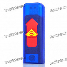 USB Rechargeable Electronic Cigarette Lighter - Blue + Red