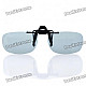 Clip-On Non-Flash Circularly Polarized 3D Glasses - Black + Grey