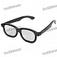 Stylish Non-Flash Circularly Polarized 3D Glasses - Grey + Black